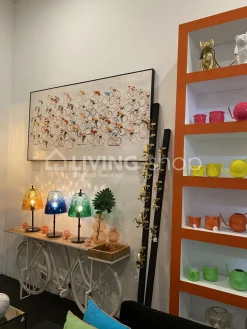 J-LINE wanddecoratie wielrenners schilderij