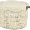 Cosy & Trendy Jute Curver opbergmandje met deksel offwhite