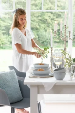 J-LINE Kandelaar 5-Armen Zilver Interieur Accessoires