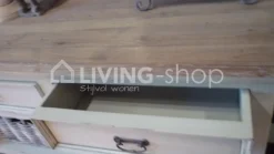 TIMELESS LIVING Kast met rotan manden oud crème