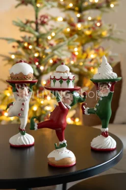 J-LINE Kerfstelf Xmas elfjes kerstdecoratie