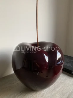 BULL&STEIN Kers tuinbeeld bordeaux porselein + houten steel
