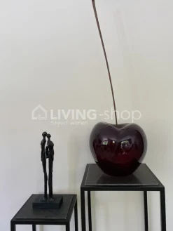 BULL&STEIN Kers tuinbeeld bordeaux porselein + houten steel