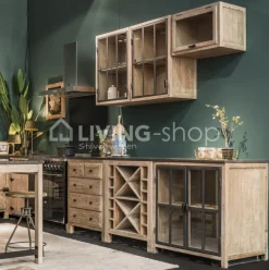 TIMELESS LIVING Keukenkast Barista 2 metalen deuren L90x61xH89CM