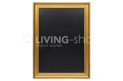 J-LINE Klassiek krijtbord met gouden frame