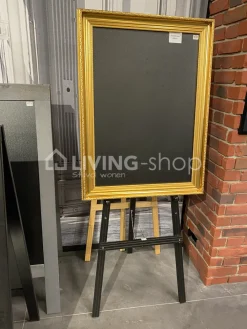 J-LINE Klassiek krijtbord met gouden frame