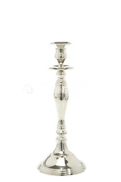 J-LINE Klassieke kandelaar aluminium nikkel