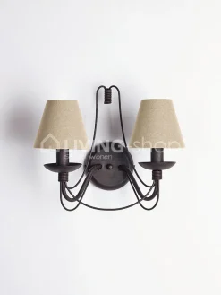Verlichting online Klassieke landelijke duo wandlamp Astrid met kapjes