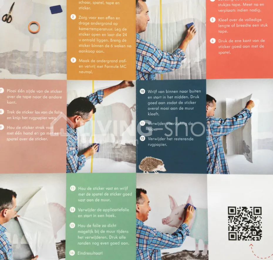 Lou&Friends Krijtbord kalender muursticker s
