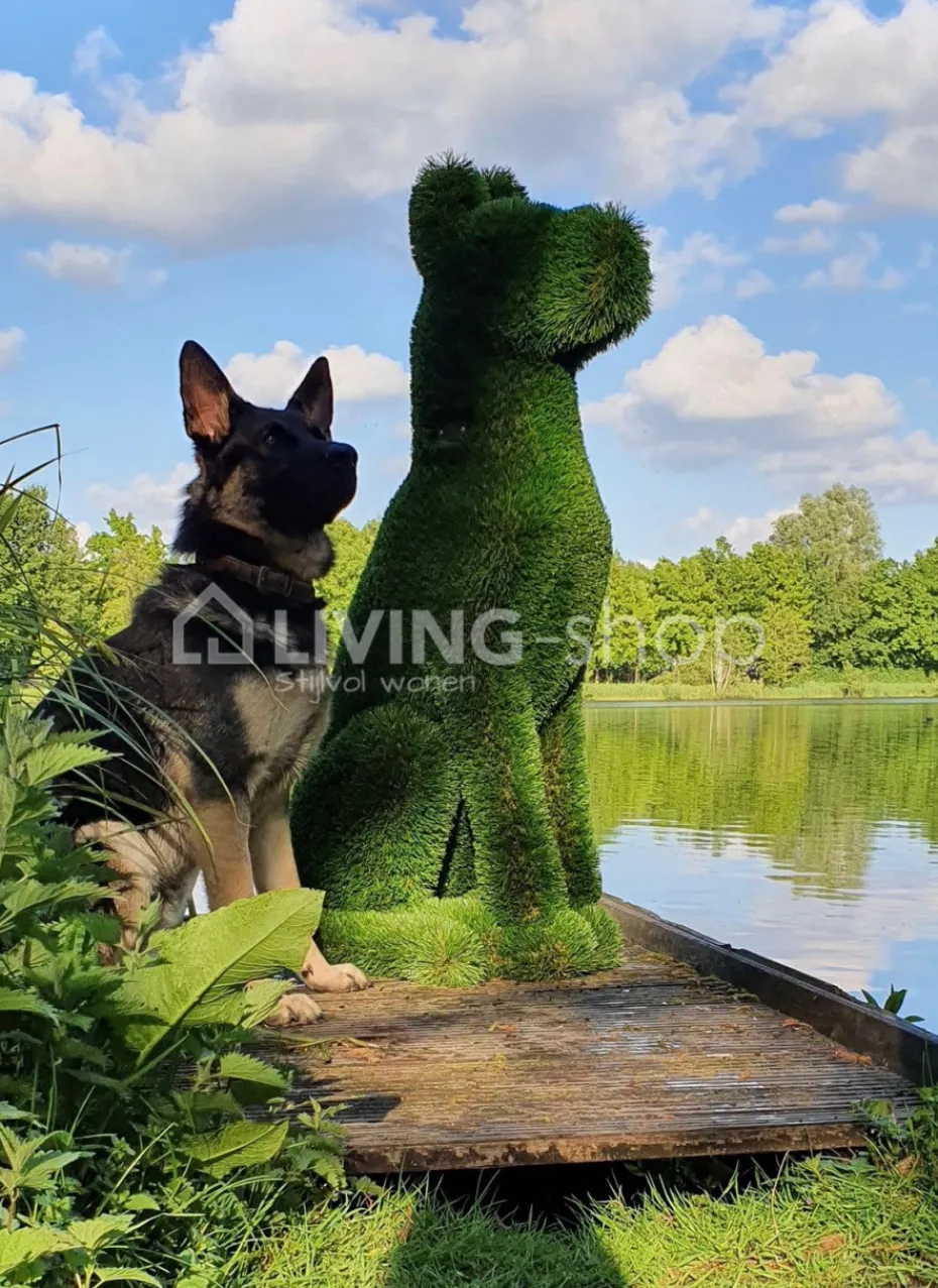 Kunstgras hond beeld