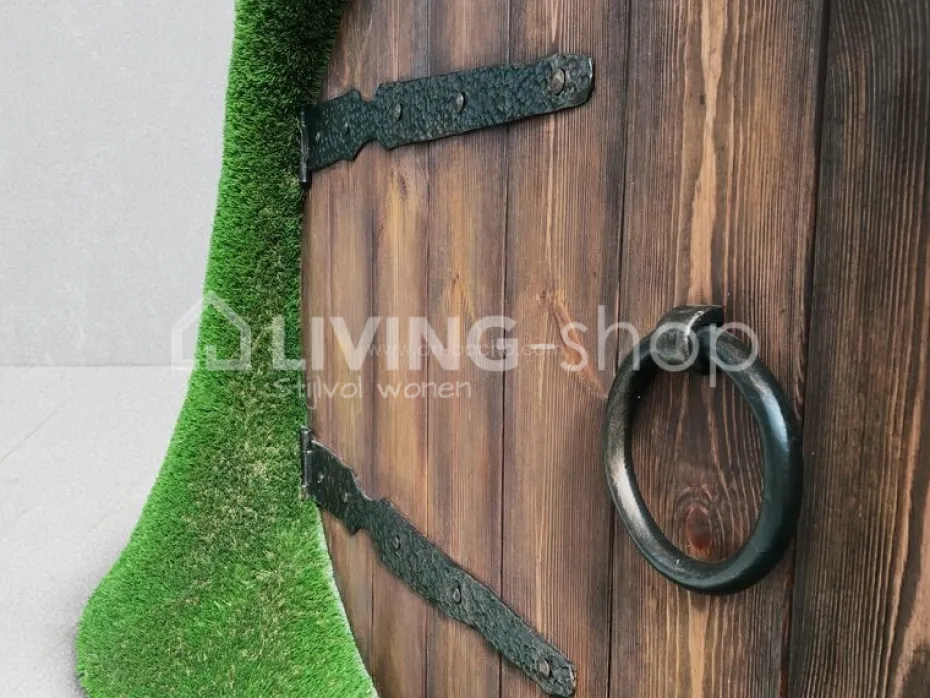 Kunstgras huisje hobbit hill house