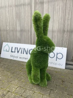 Kunstgras Tuinbeelden konijnen set van 5 dieren