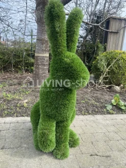 Kunstgras Tuinbeelden konijnen set van 5 dieren