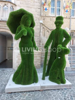 Kunstgras tuinbeelden Lady en Gentlemen