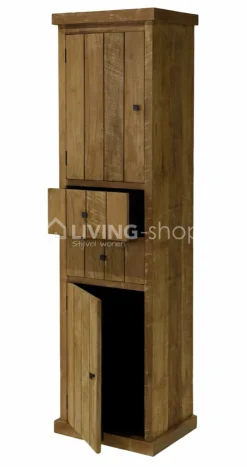 TIMELESS LIVING Landelijk badkamermeubel teak met 2 wastafels