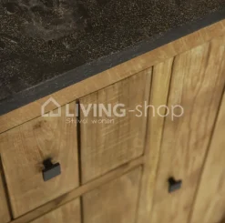 TIMELESS LIVING Landelijk badkamermeubel teak met 2 wastafels