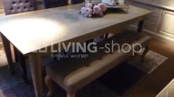 TIMELESS LIVING Landelijke bedbank met eiken poten