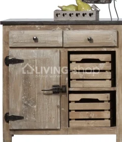 TIMELESS LIVING Landelijke keuken 1 deur 2 laden 85x61xH89CM