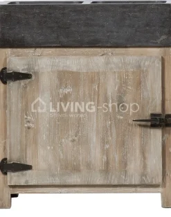 TIMELESS LIVING Landelijke keuken blauwsteen gootsteen 75x61xH89CM