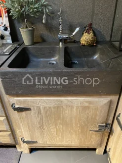 TIMELESS LIVING Landelijke keuken blauwsteen gootsteen 75x61xH89CM
