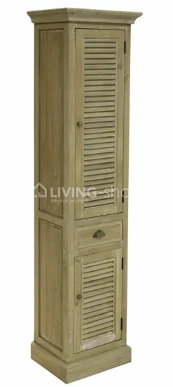 TIMELESS LIVING Landelijke stijl badkamer kolomkast met louvre deur