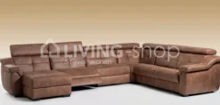 Landelijke stijl Cognac lederen salon in Italiaans leder F3830+F2630