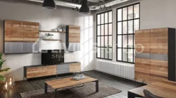 TIMELESS LIVING Landelijke Stijl Hoge Kast in Reclaim Teak