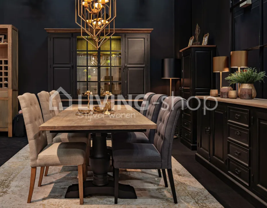 TIMELESS LIVING Landelijke stijl stoel met knopen