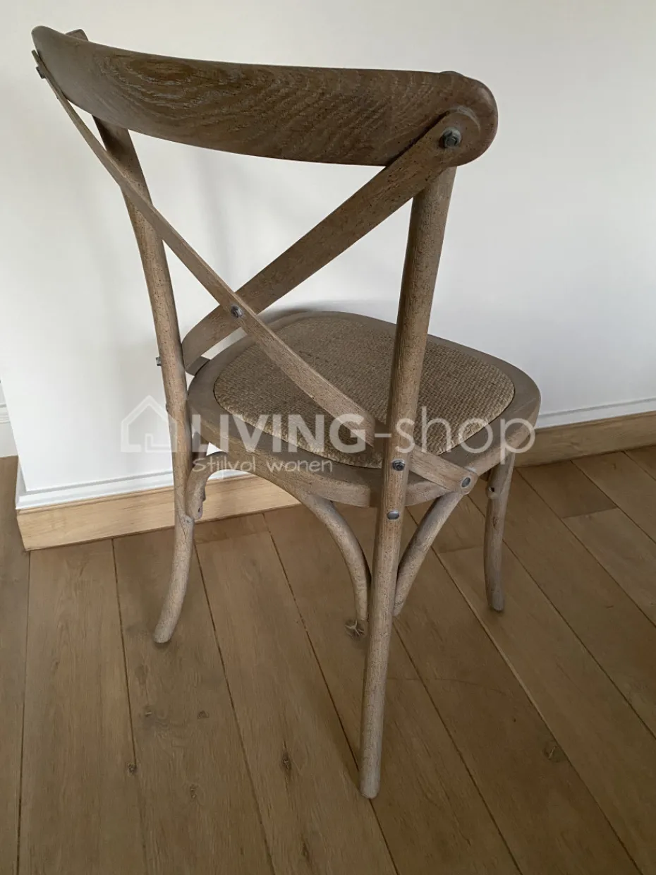 TIMELESS LIVING Landelijke stoel met kruis rugleuning