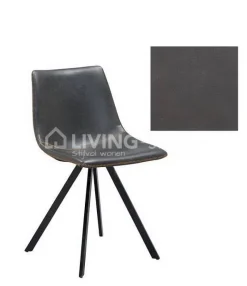 PR LIVING Lina Stoel industrieel vintage PU leder