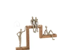 J-LINE Modern beeld 4 figuren op trap