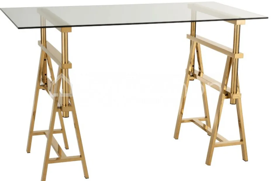 J-LINE Modern design bureau verstelbaar roestvrij staal