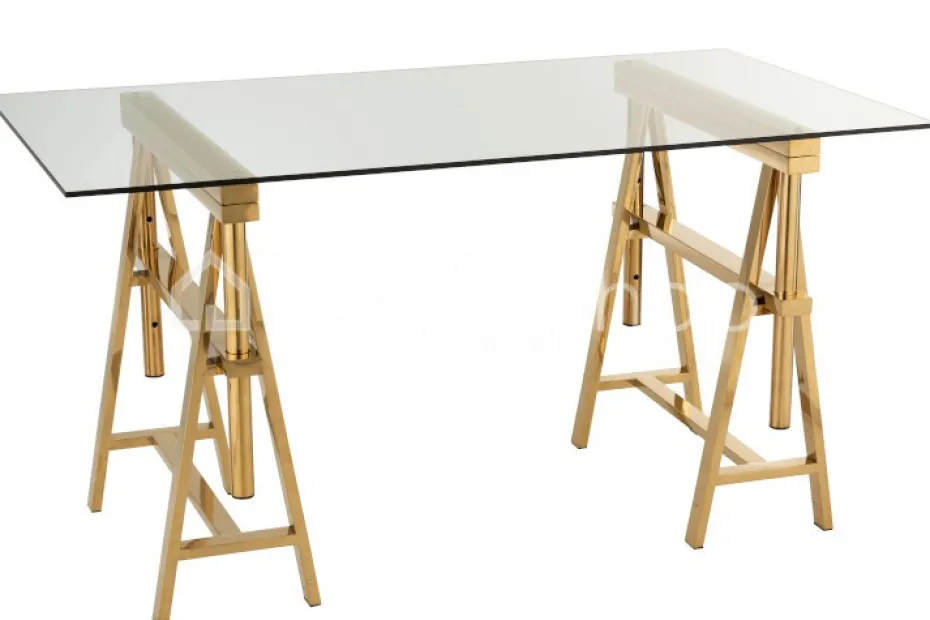 J-LINE Modern design bureau verstelbaar roestvrij staal