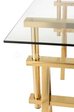 J-LINE Modern design bureau verstelbaar roestvrij staal