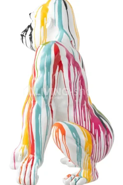 J-LINE Modern paint sculptuur Gorilla pop art beeld