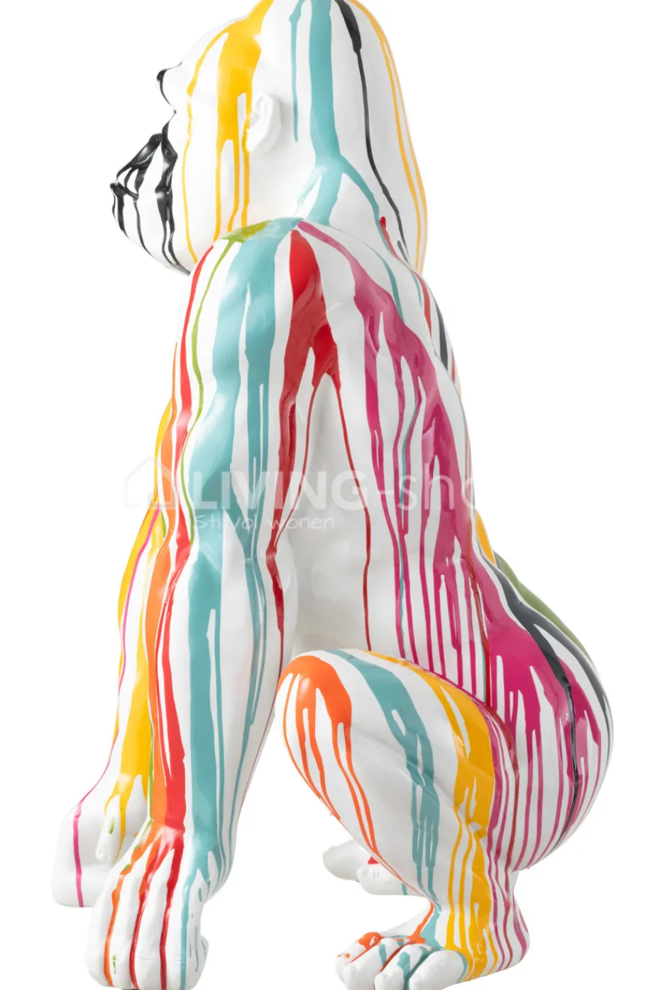 J-LINE Modern paint sculptuur Gorilla pop art beeld