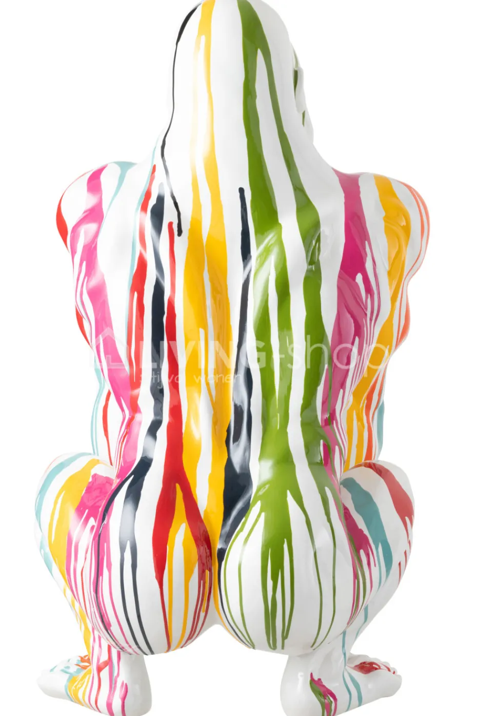 J-LINE Modern paint sculptuur Gorilla pop art beeld