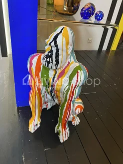 J-LINE Modern paint sculptuur Gorilla pop art beeld