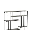 J-LINE Modern wandrek 6 niv zwart metaal