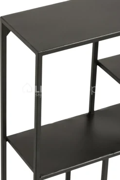 J-LINE Modern wandrek 6 niv zwart metaal