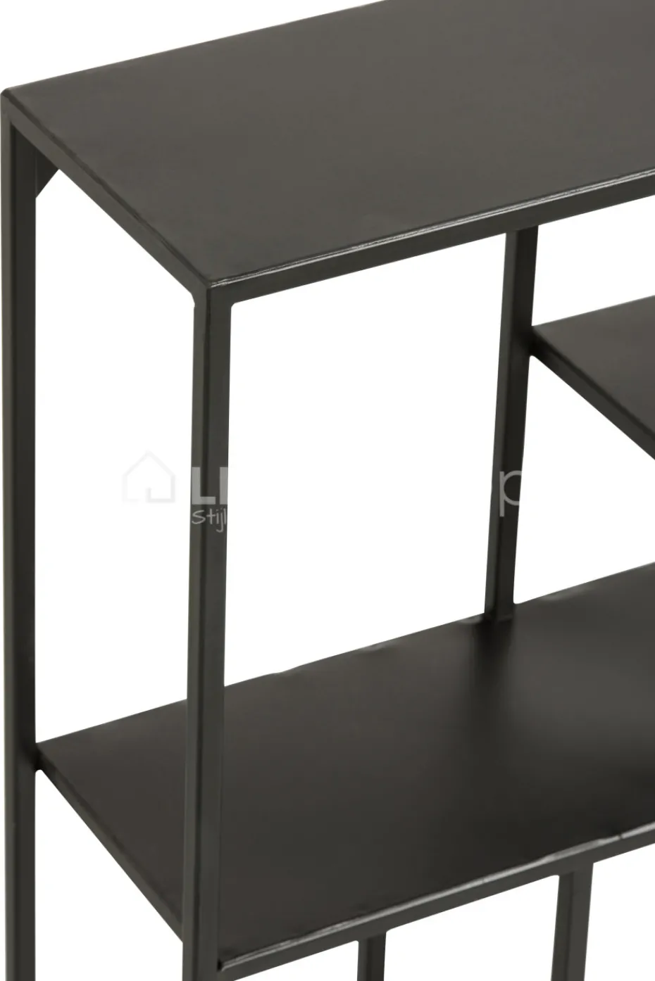 J-LINE Modern wandrek 6 niv zwart metaal