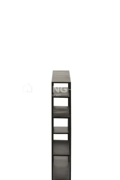 J-LINE Modern wandrek 6 niv zwart metaal