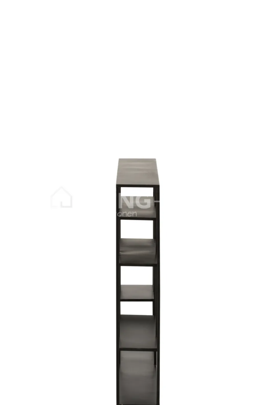 J-LINE Modern wandrek 6 niv zwart metaal