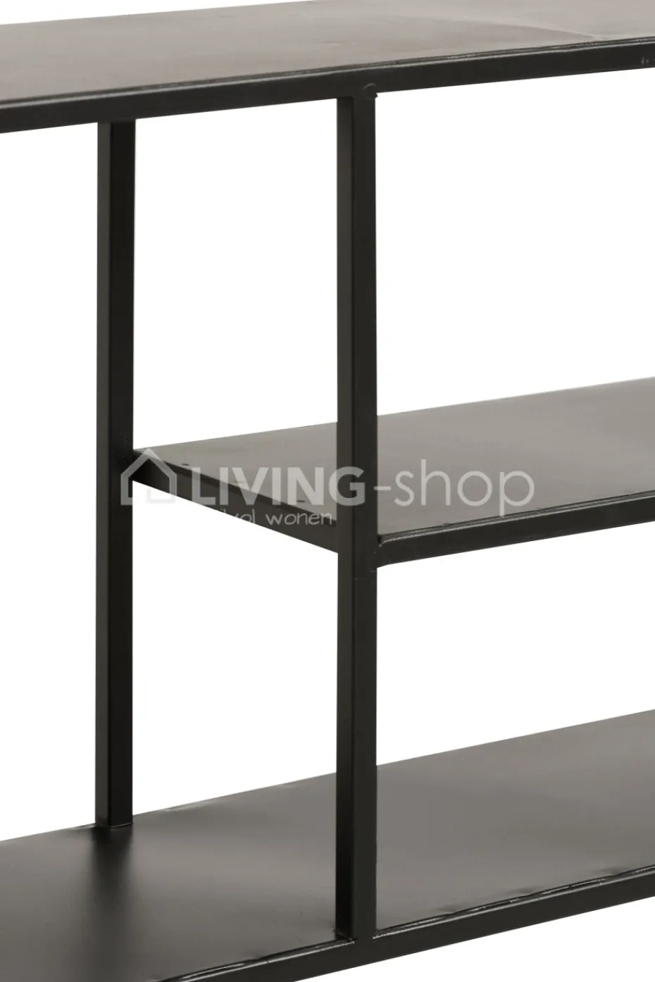 J-LINE Modern wandrek 6 niv zwart metaal