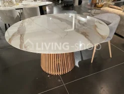 Moderne Ronde Keramiek tafel Gold/Wit UBY 130