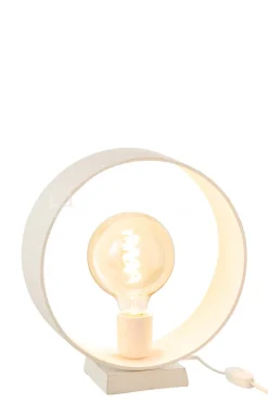 J-LINE Moderne Tafellamp Cirkel Wit Verlichting