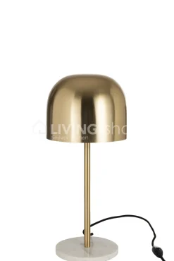 J-LINE Moderne tafellamp Queen goud met voet marmer wit