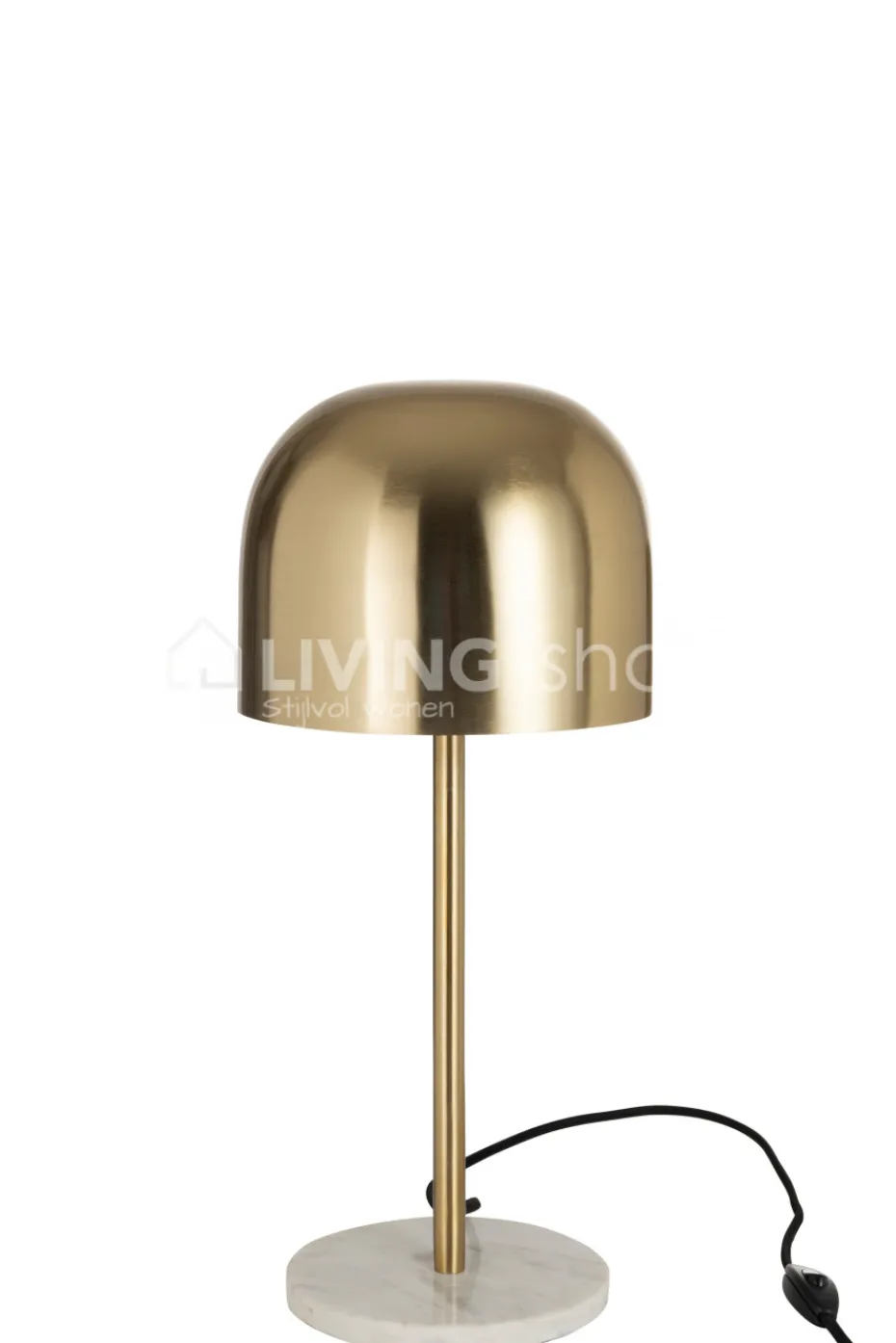 J-LINE Moderne tafellamp Queen goud met voet marmer wit