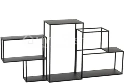 J-LINE Modulair rek zwart metaal