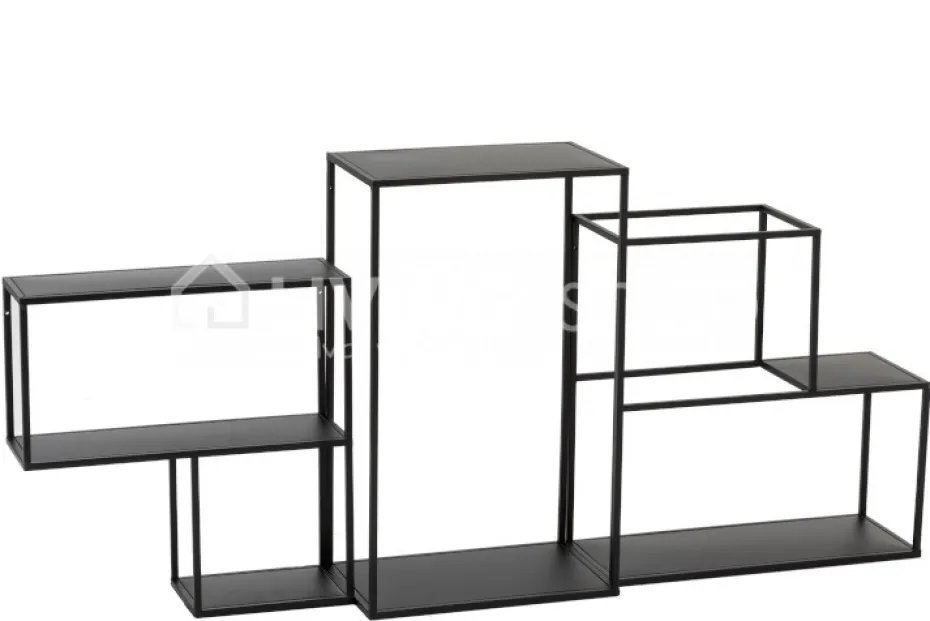 J-LINE Modulair rek zwart metaal